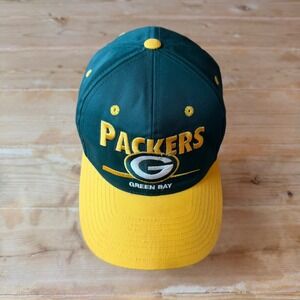 Vintage Green Bay Packers Twins Enterprise Snapback Hat Green Yellow NFL Cap